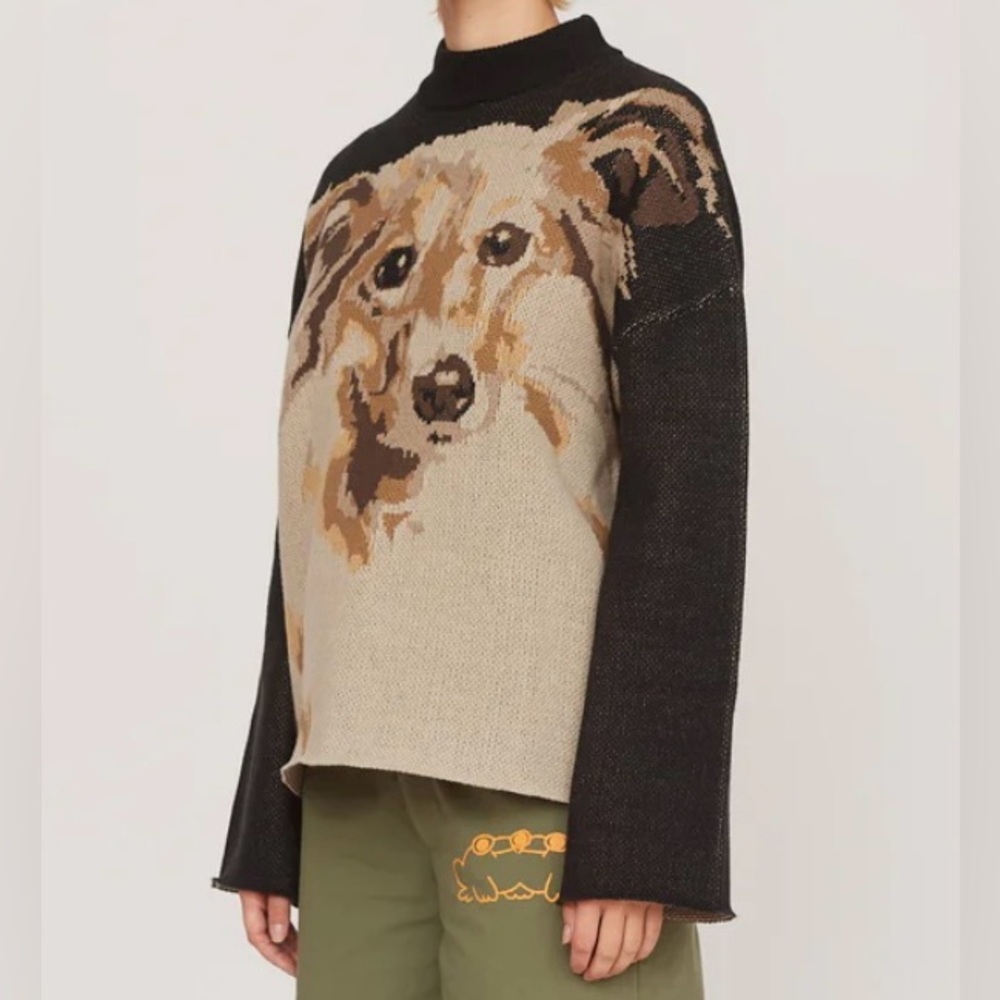 LAZY OAF Collie Dog Knitted Jumper